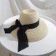 Bell Shaped Straw Hat Lady Big Bow Spring And Summer