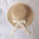 Bow Knot Raw Edge Travel Sun Hat