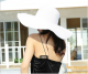 Women's Outdoor Large Brim Solid Color Straw Hat