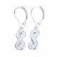 White Opal Figure 8 Earrings